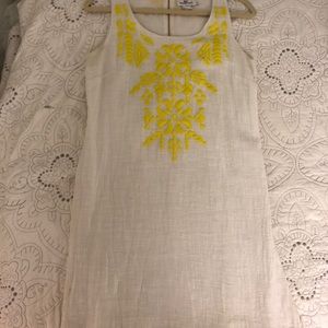 Vineyard Vines Linen Dress Embroidered